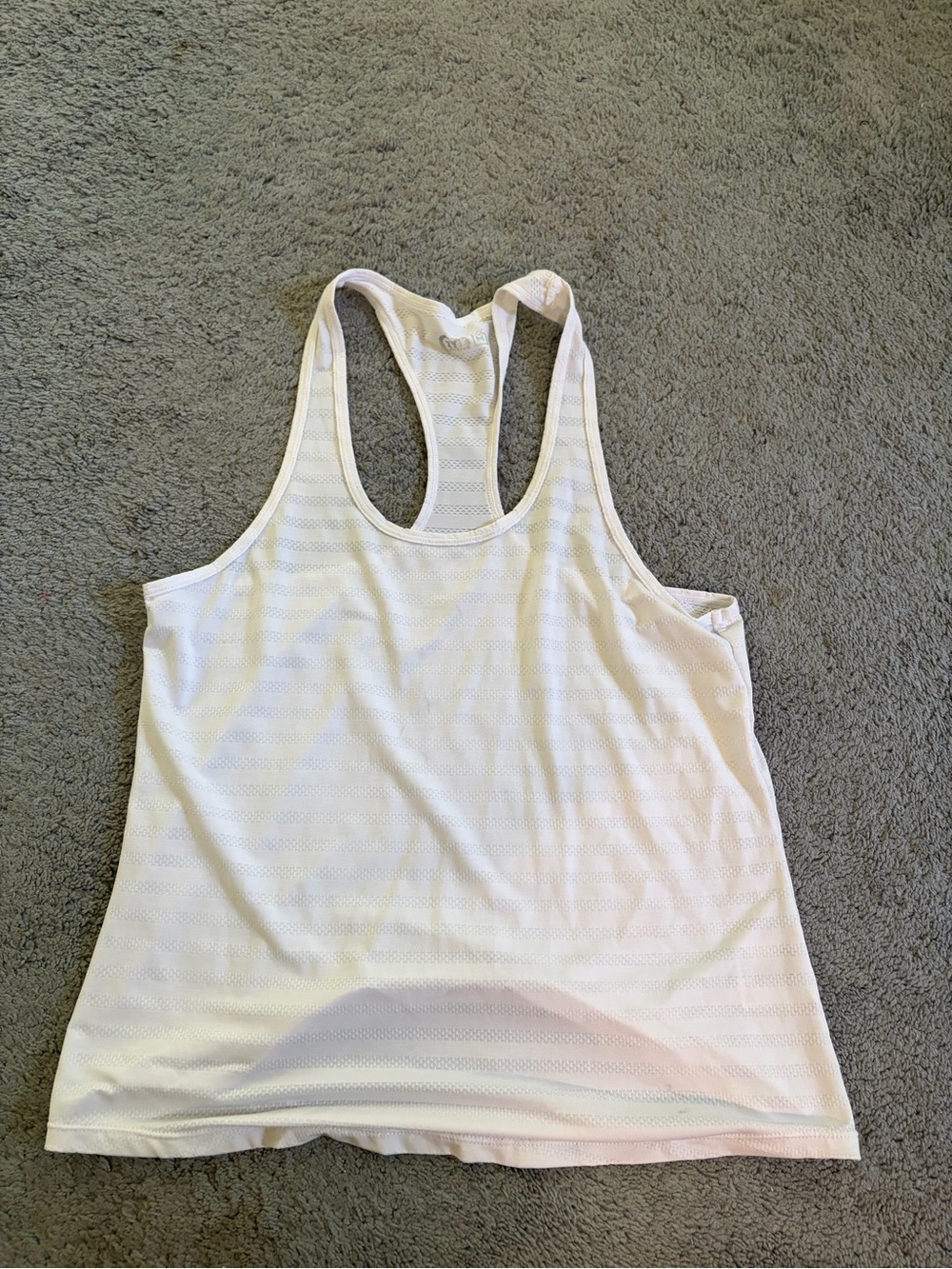 ZYIA White Racerback Mesh Workout Tank